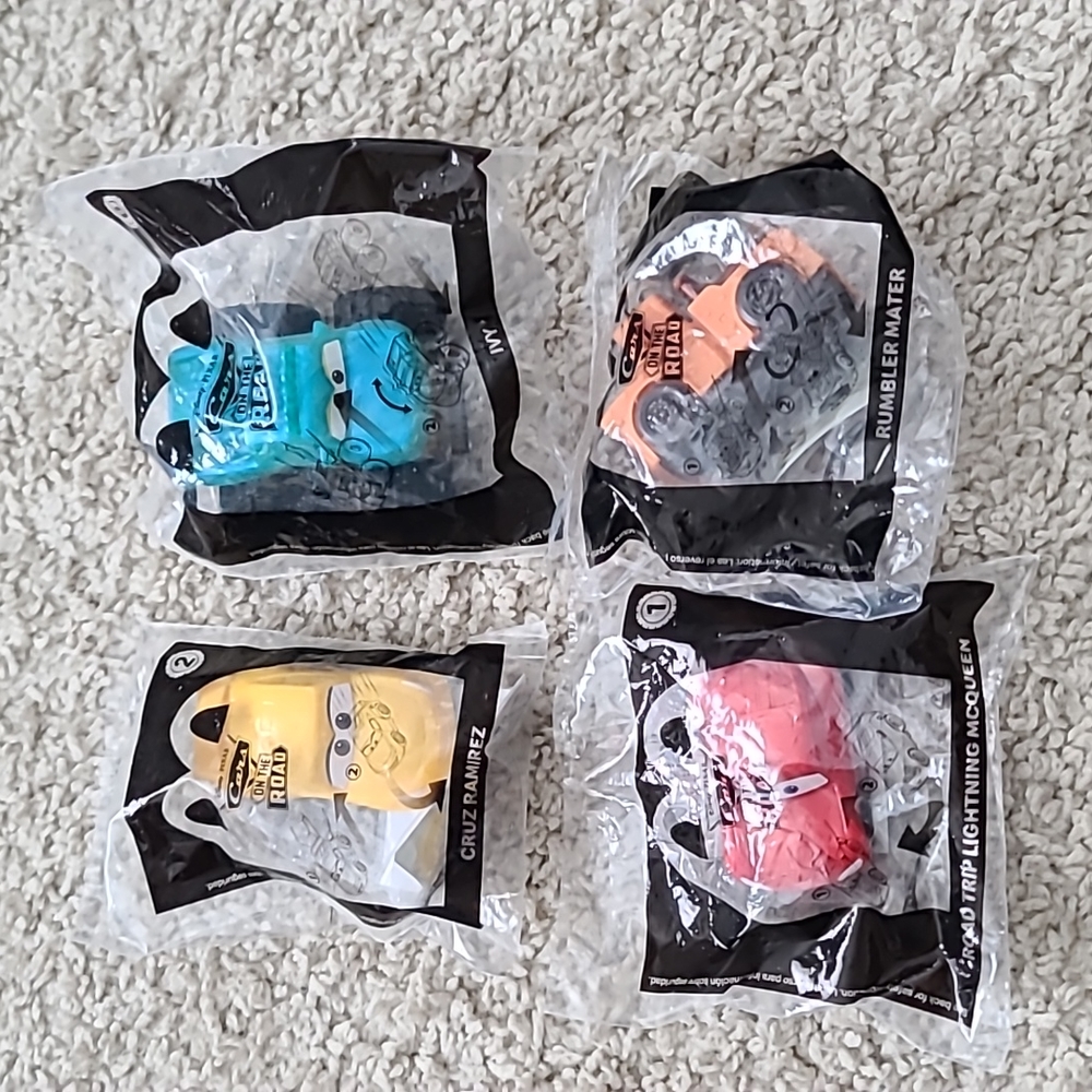 Cars on the Road McDonalds toys Lightning Mater Cruz Ivy New